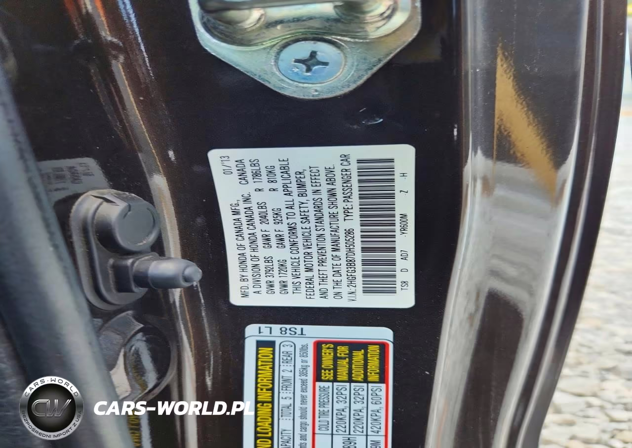 2013 Honda Civic Ex VIN:2HGFG3B87DH505286 - 12