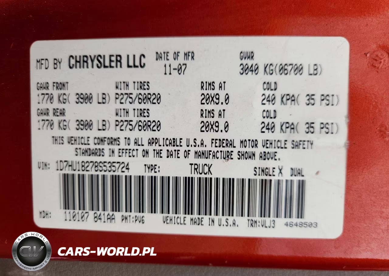 2008 Dodge Ram 1500 St VIN:1D7HU18278S535724 - 13