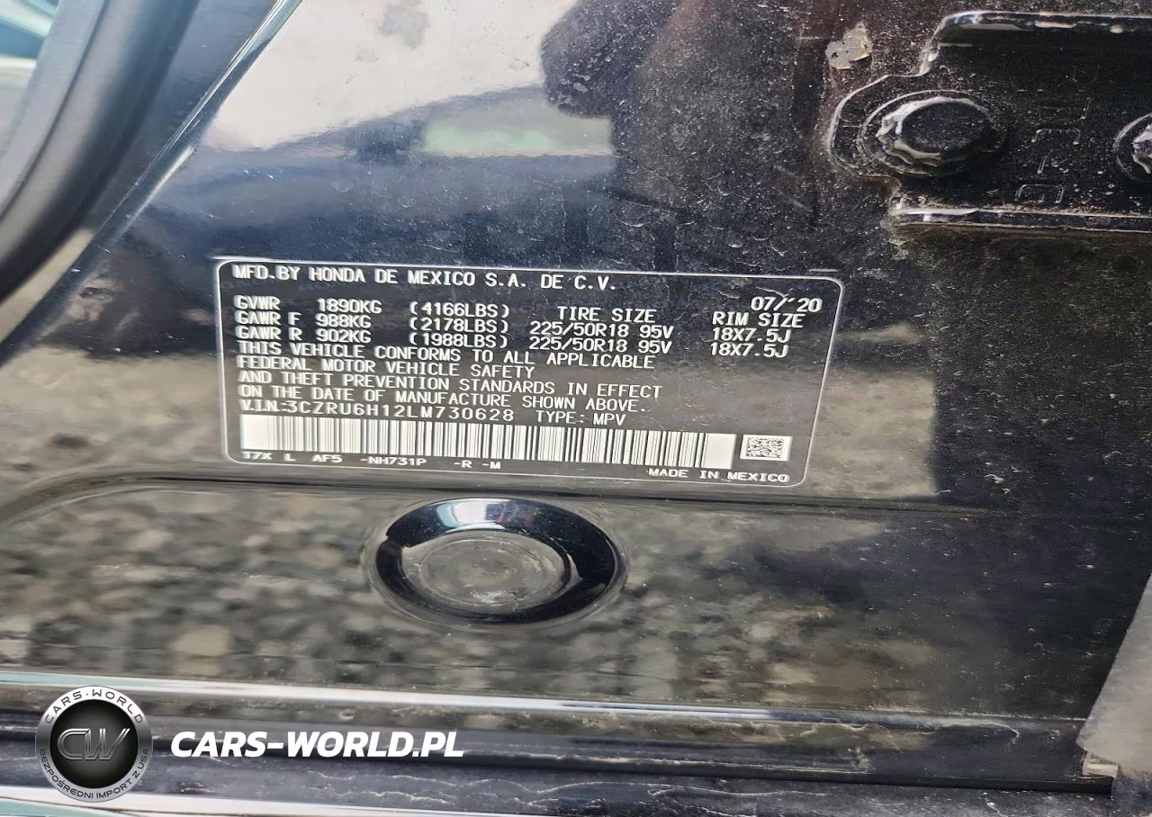 2020 Honda Hr-V Sport VIN:3CZRU6H12LM730628 - 12