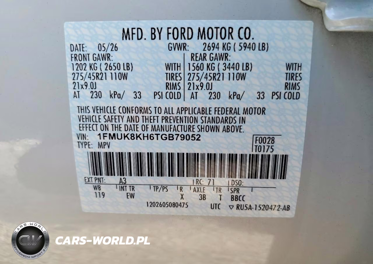2026 Ford Explorer St-Line VIN:1FMUK8KH6TGB79052 - 13