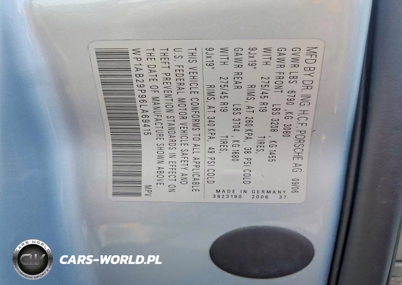 2006 Porsche Cayenne S VIN:WP1AB29P96LA69415 - 13