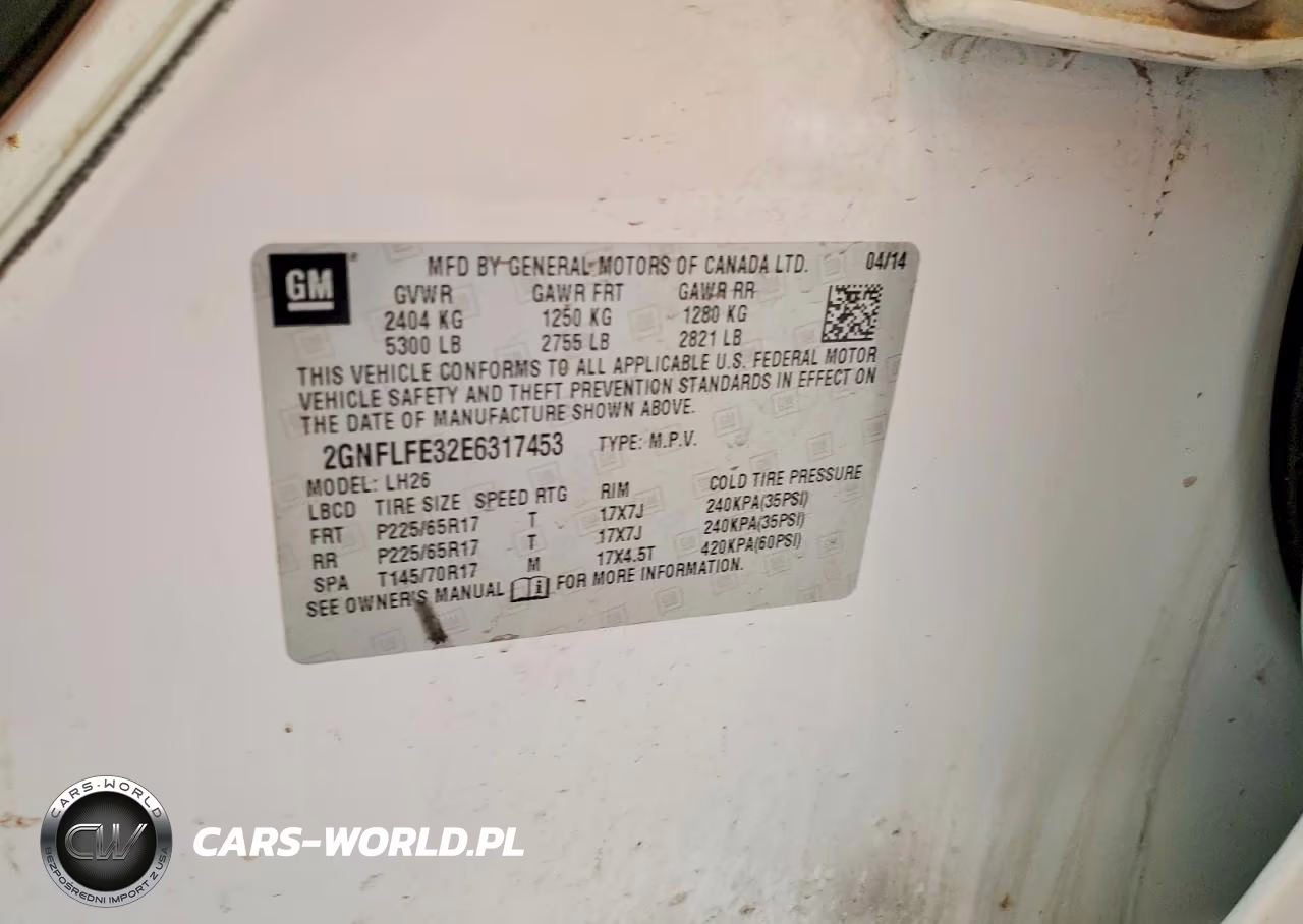 2014 Chevrolet Equinox Lt VIN:2GNFLFE32E6317453 - 13