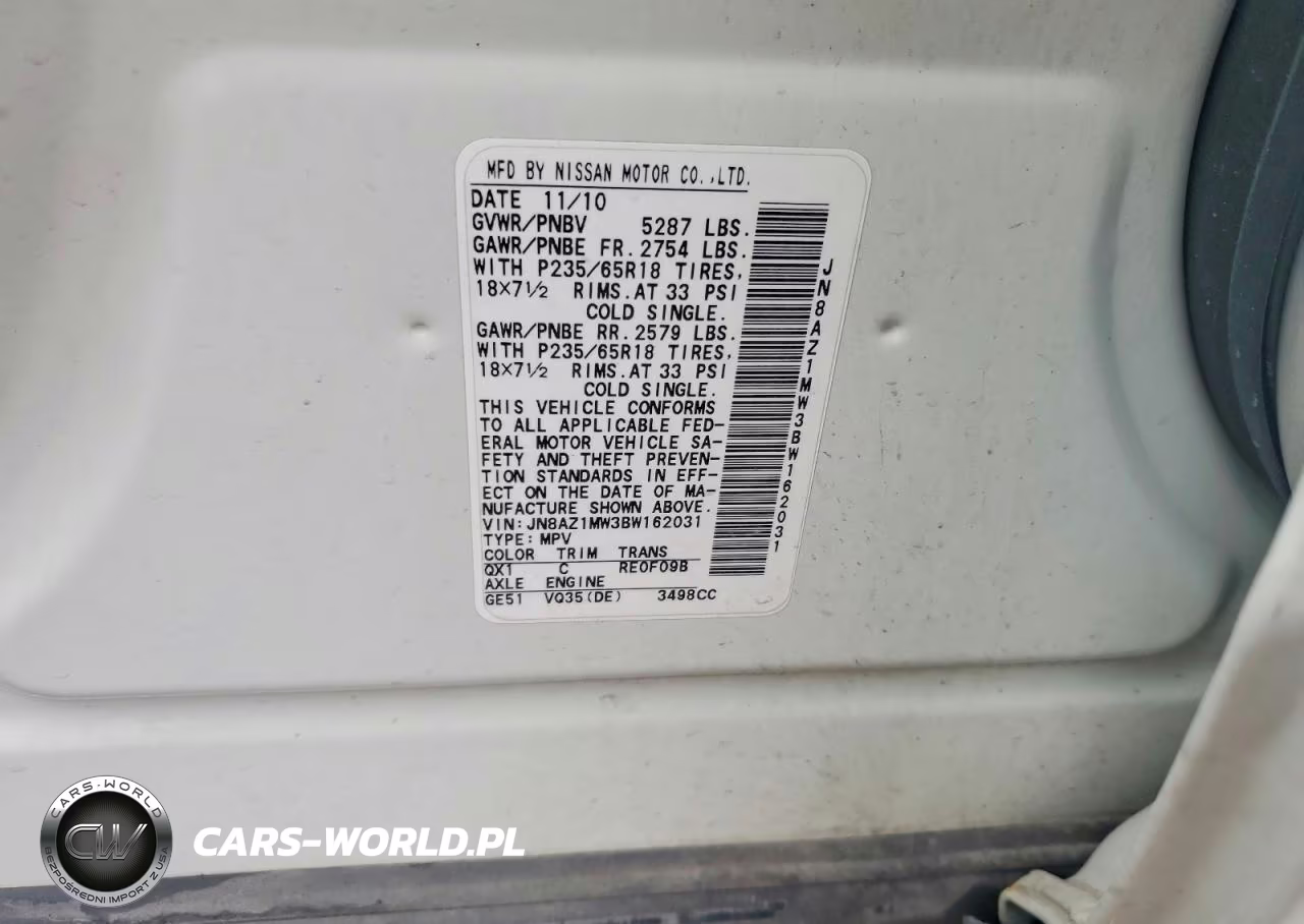 2011 Nissan Murano S VIN:JN8AZ1MW3BW162031 - 13