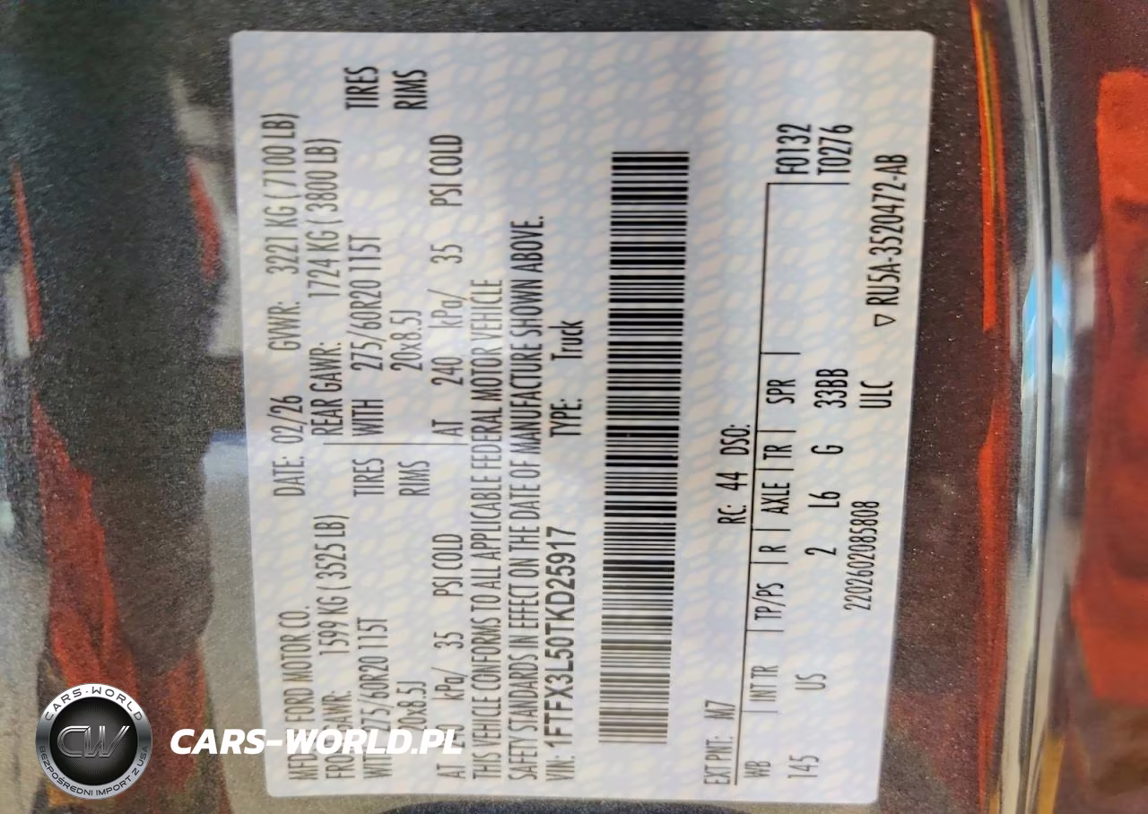 2026 Ford F150 Xlt VIN:1FTFX3L50TKD25917 - 12