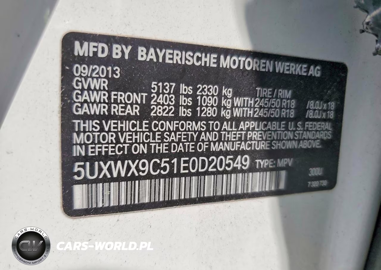 2014 BMW X3 xDrive28I VIN:5UXWX9C51E0D20549 - 13