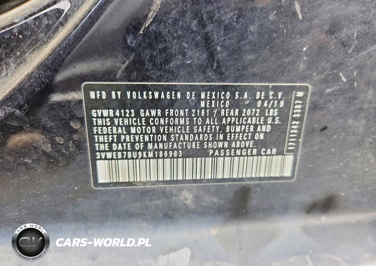 2019 Volkswagen Jetta Sel VIN:3VWEB7BU9KM186983 - 12
