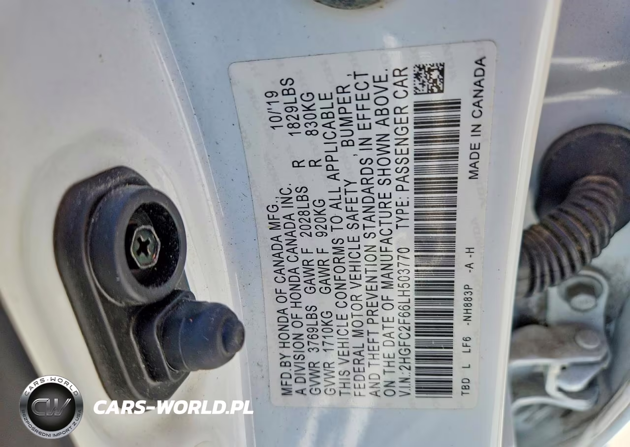 2020 Honda Civic Lx VIN:2HGFC2F66LH503770 - 12