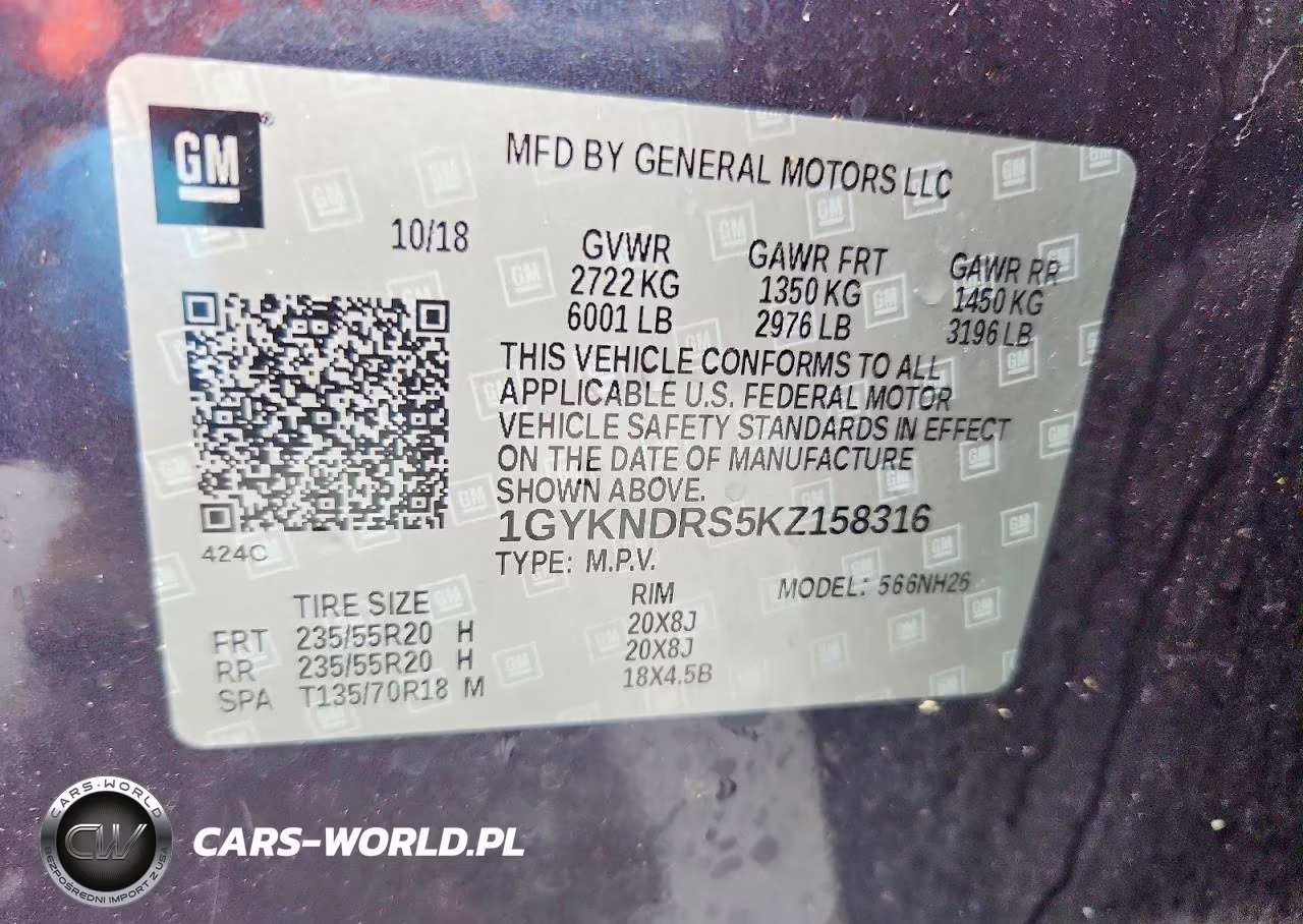 2019 Cadillac Xt5 Luxury VIN:1GYKNDRS5KZ158316 - 13