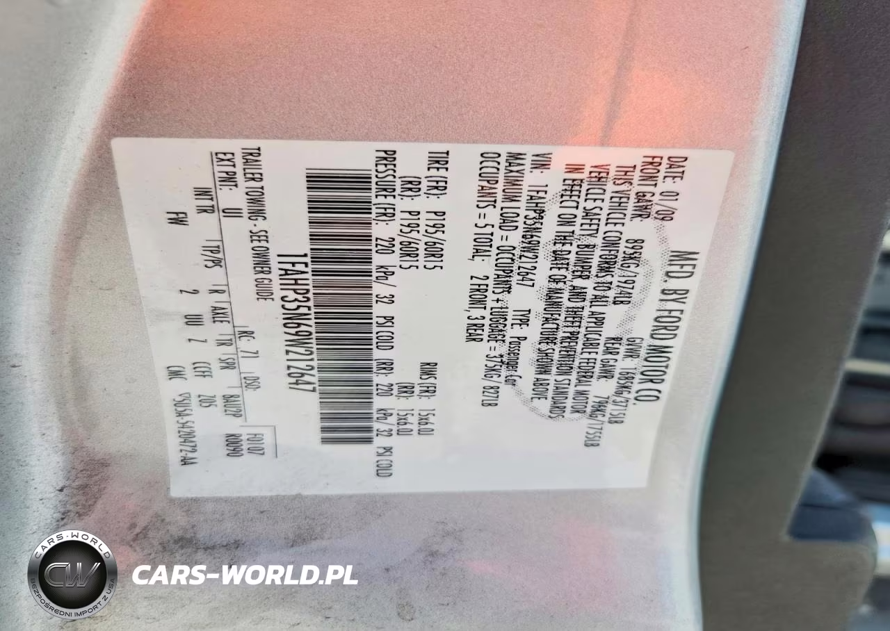 2009 Ford Focus Se VIN:1FAHP35N69W212647 - 12