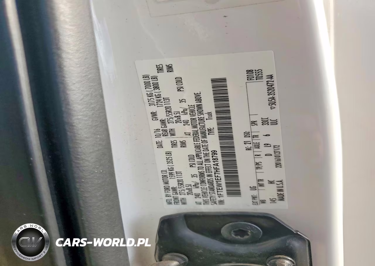 2017 Ford F150 Supercrew VIN:1FTEW1EF7HFA18799 - 12