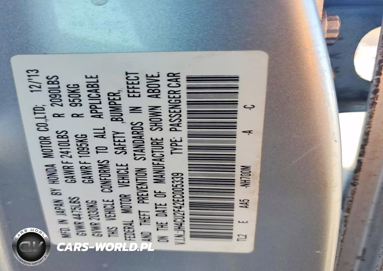 2014 Acura Tsx VIN:JH4CU2F42EC005339 - 12