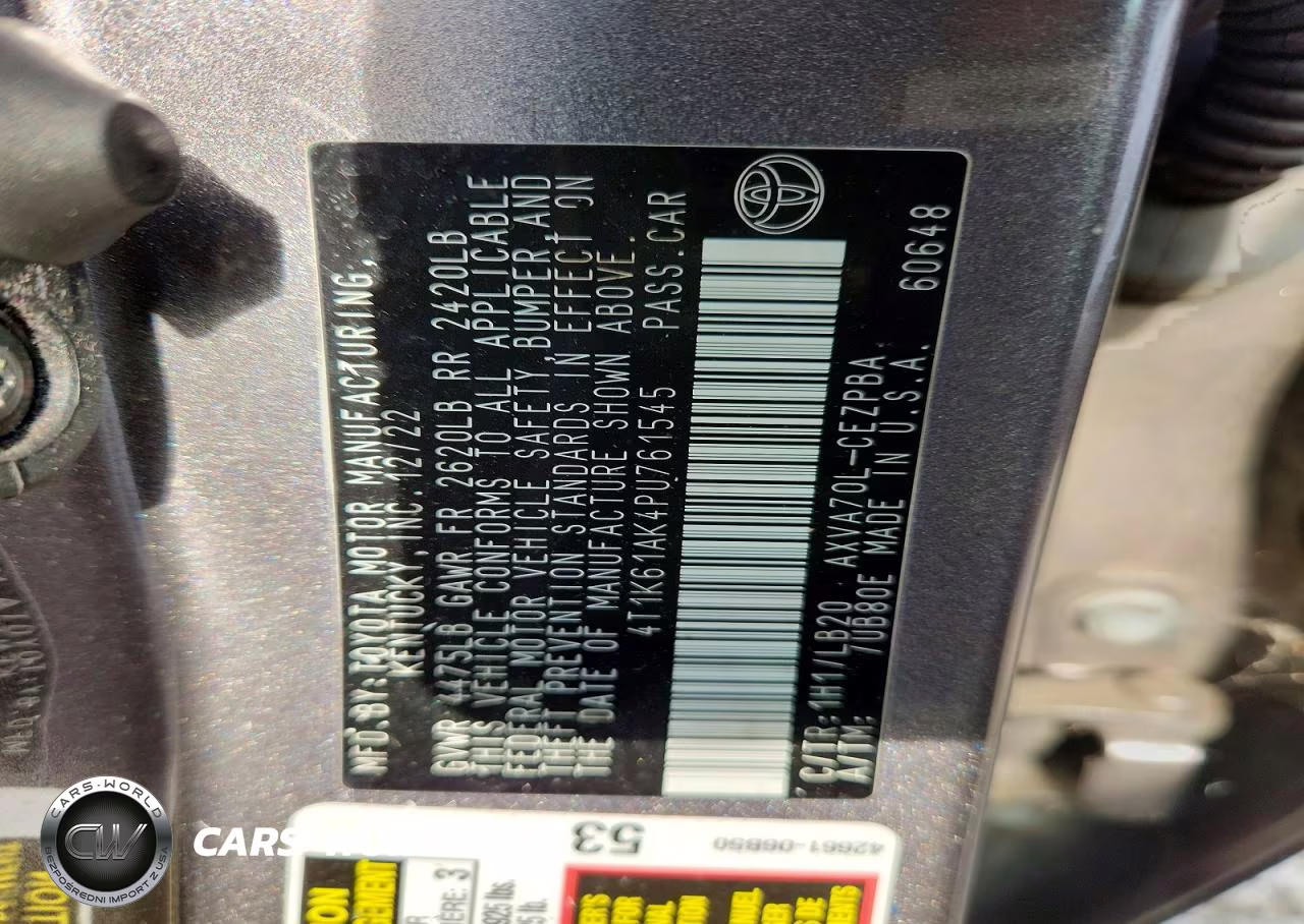 2023 Toyota Camry Xse VIN:4T1K61AK4PU761545 - 12