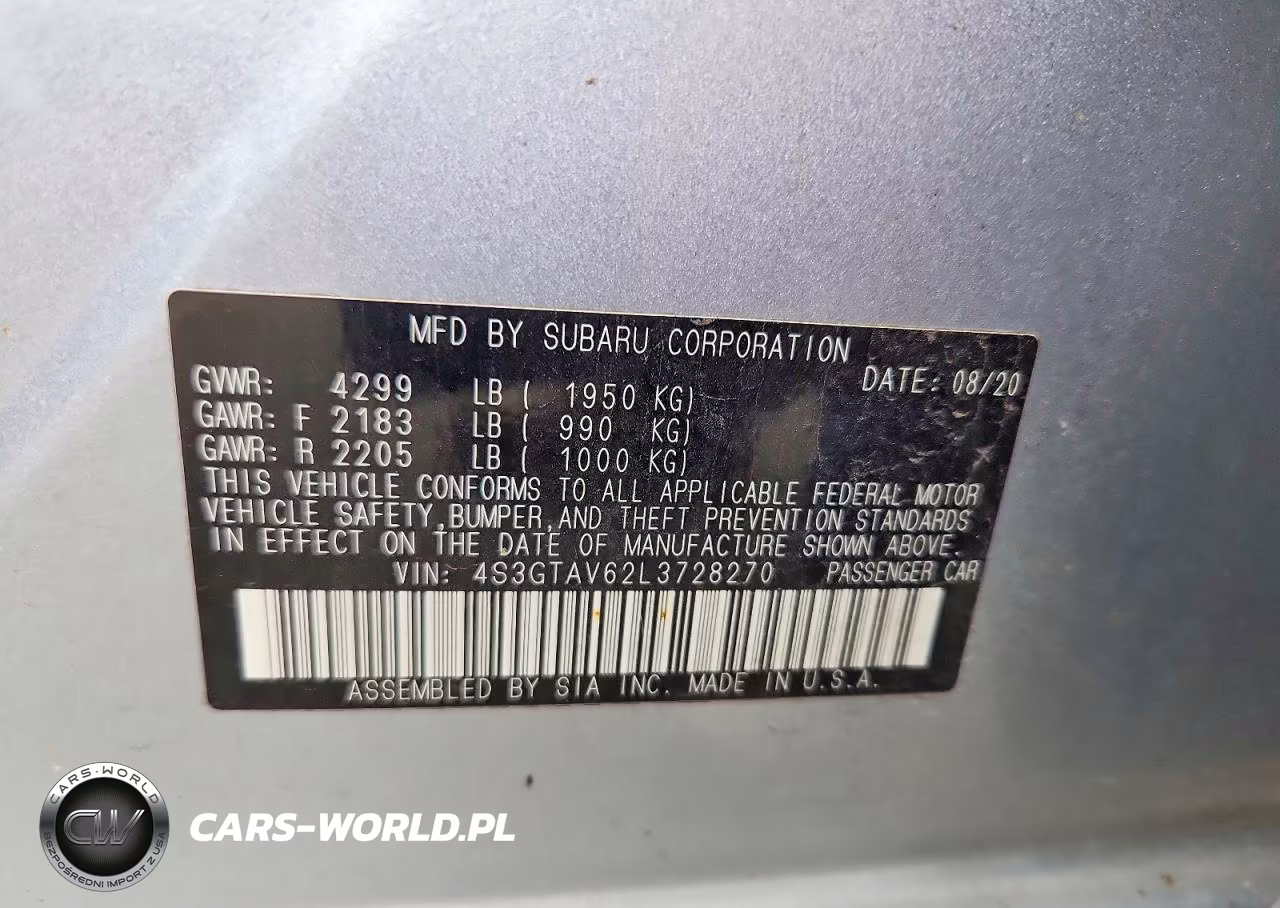 2020 Subaru Impreza Premium VIN:4S3GTAV62L3728270 - 12