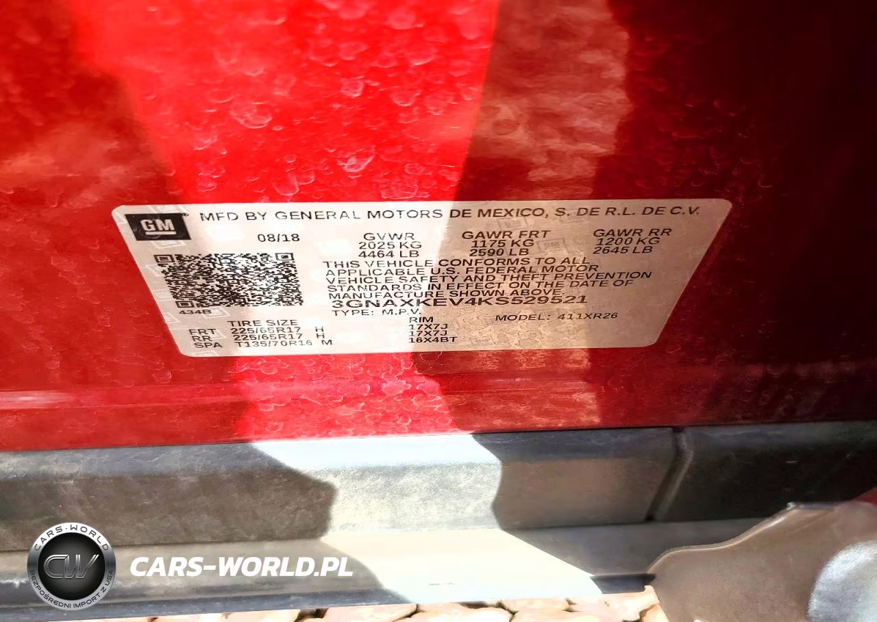 2019 Chevrolet Equinox Lt VIN:3GNAXKEV4KS529521 - 12