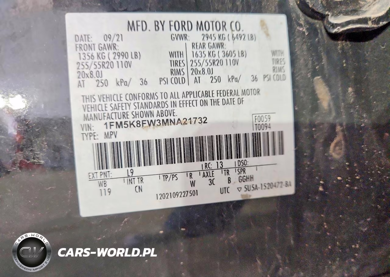 2021 Ford Explorer Limited VIN:1FM5K8FW3MNA21732 - 13