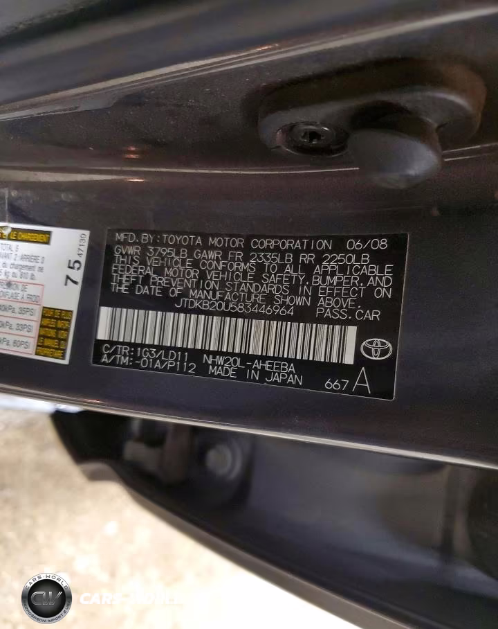 2008 Toyota Prius Base VIN:JTDKB20U583446964 - 13