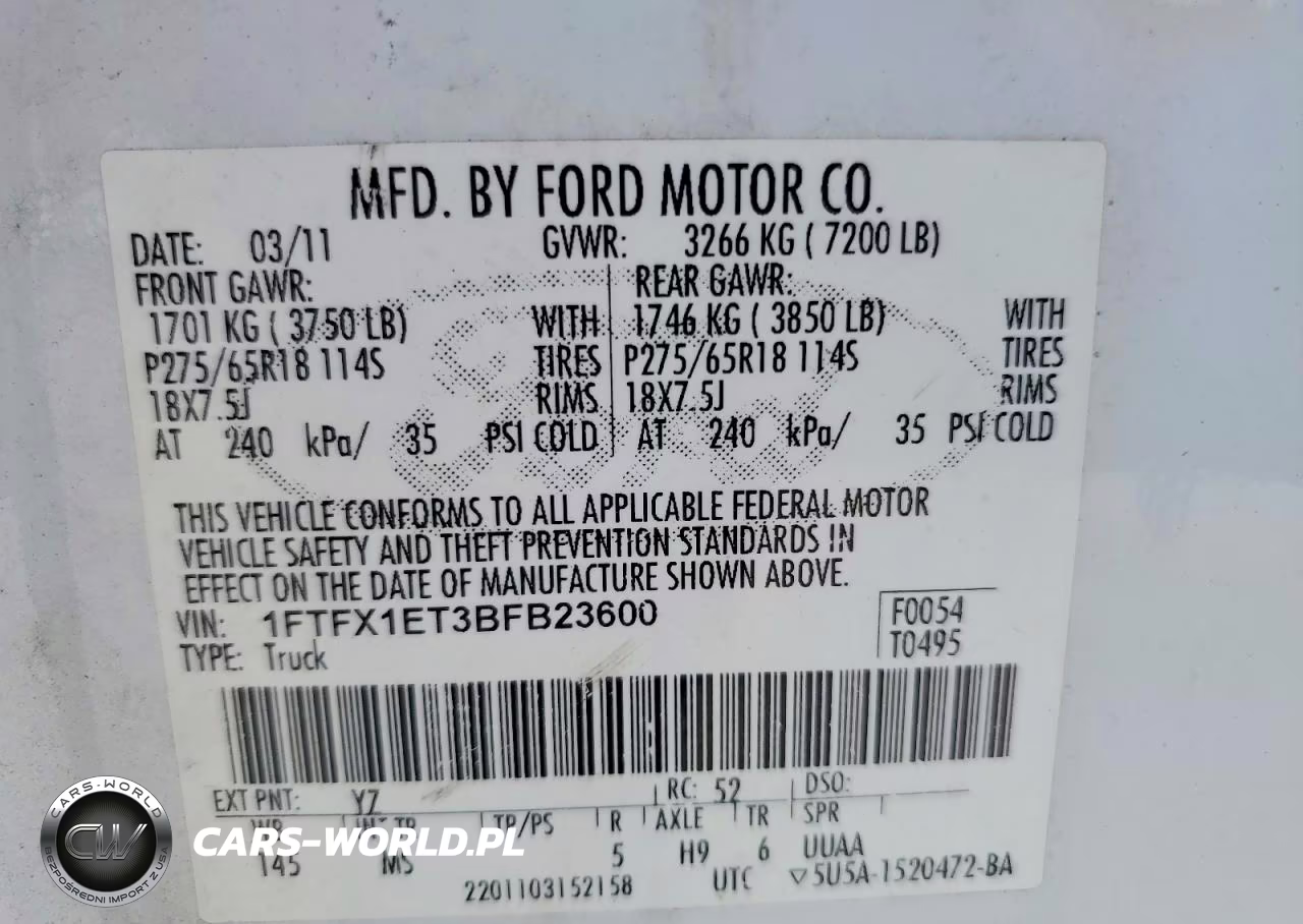 2011 Ford F150 Super Cab VIN:1FTFX1ET3BFB23600 - 12