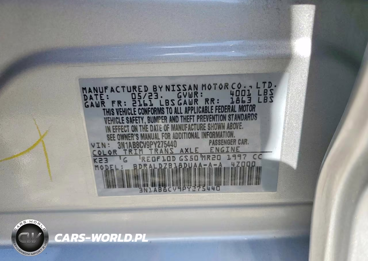 2023 Nissan Sentra Sv VIN:3N1AB8CV9PY275440 - 12