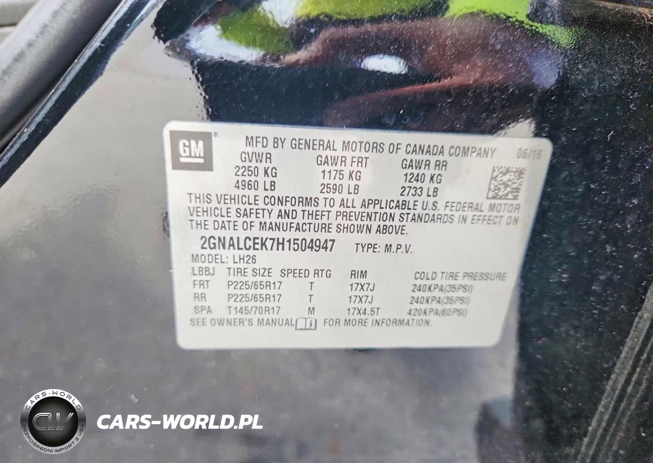 2017 Chevrolet Equinox Lt VIN:2GNALCEK7H1504947 - 13