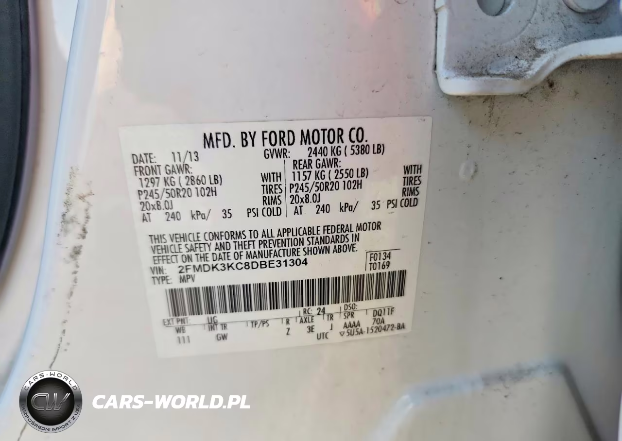 2013 Ford Edge Limited VIN:2FMDK3KC8DBE31304 - 13
