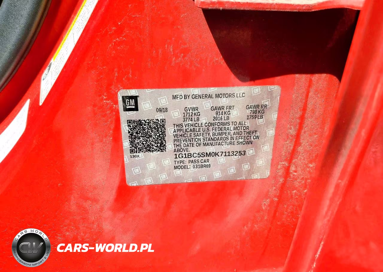 2019 Chevrolet Cruze Ls VIN:1G1BC5SM0K7113253 - 12