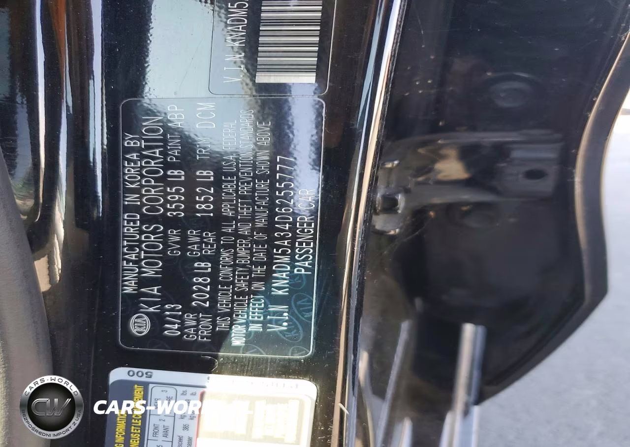 2013 Kia Rio Lx VIN:KNADM5A34D6255777 - 12