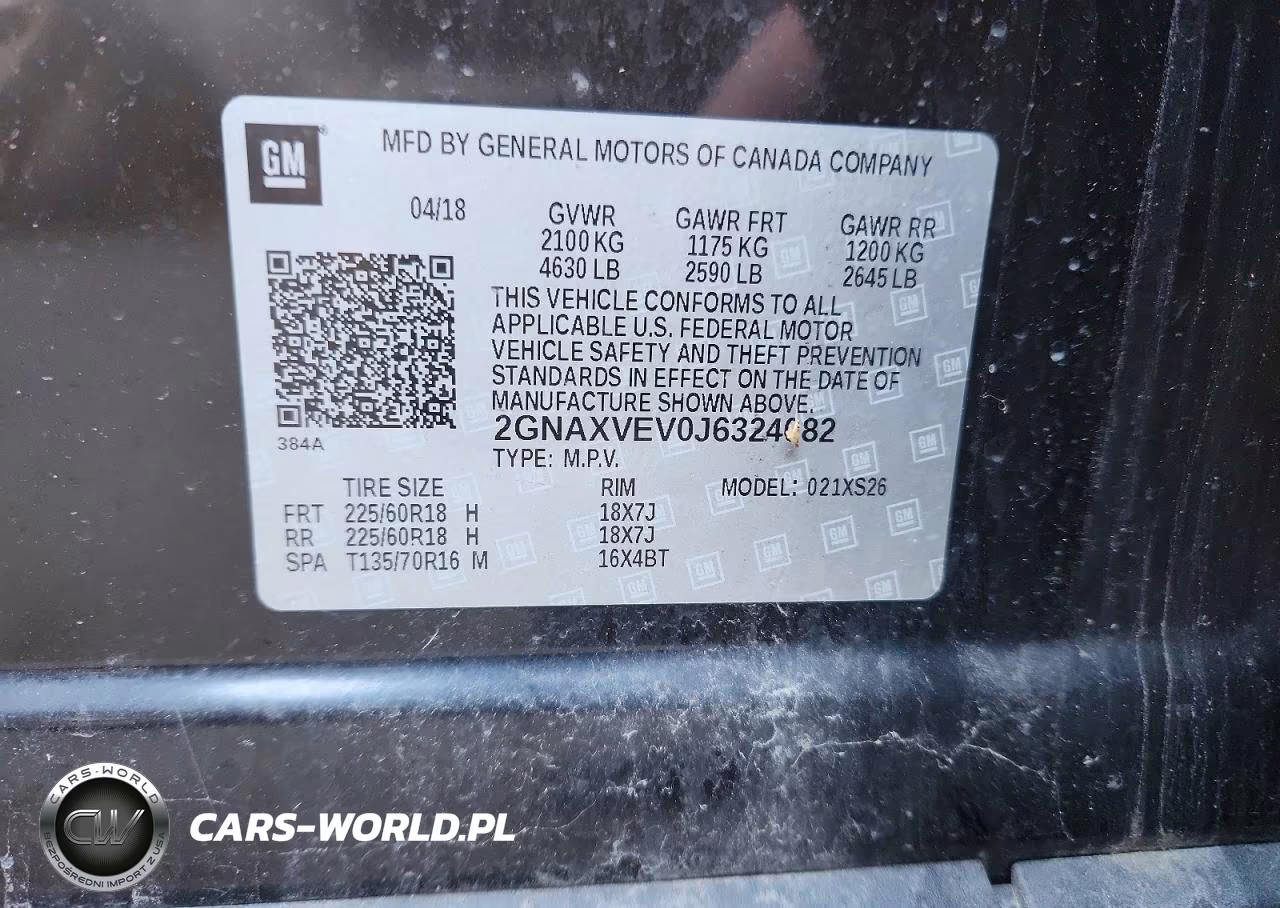 2018 Chevrolet Equinox Premier VIN:2GNAXVEV0J6324082 - 13