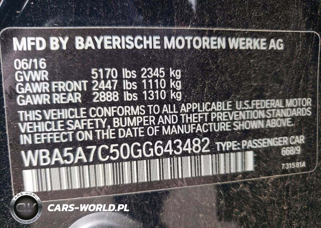 2016 BMW 528 Xi VIN:WBA5A7C50GG643482 - 12