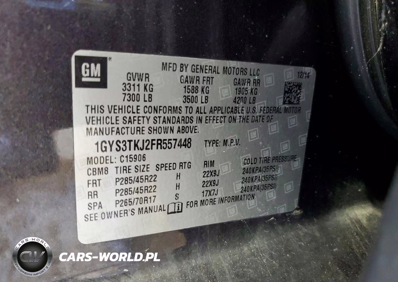2015 Cadillac Escalade Esv Premium VIN:1GYS3TKJ2FR557448 - 12