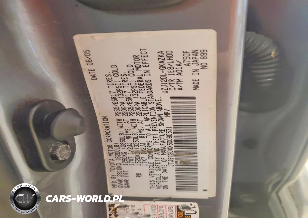 2005 Lexus Gx 470 VIN:JTJBT20XX50090531 - 13