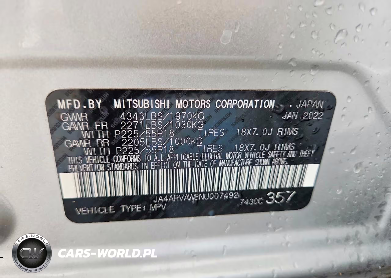 2022 Mitsubishi Outlander Sport Gt VIN:JA4ARVAW8NU007492 - 13