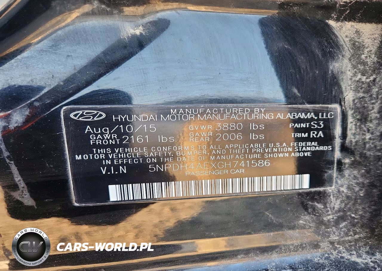 2016 Hyundai Elantra Se VIN:5NPDH4AEXGH741586 - 12