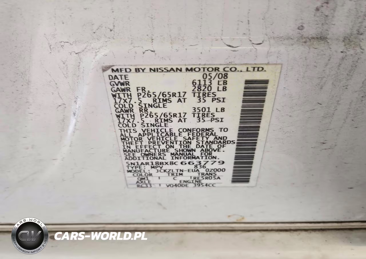 2008 Nissan Pathfinder S VIN:5N1AR18BX8C663779 - 13