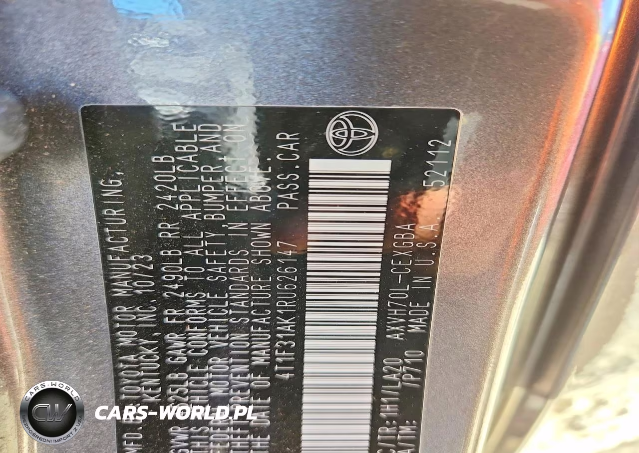 2024 Toyota Camry Xle VIN:4T1F31AK1RU626147 - 13
