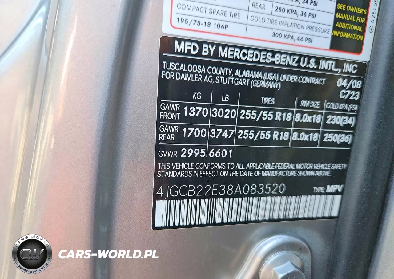 2008 Mercedes-Benz R 320 Cdi 4Matic VIN:4JGCB22E38A083520 - 13
