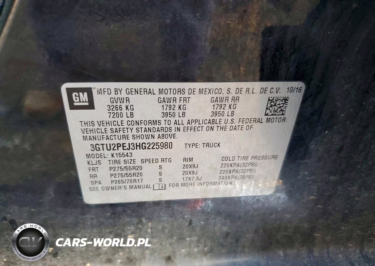 2017 GMC Sierra K1500 Denali VIN:3GTU2PEJ3HG225980 - 12