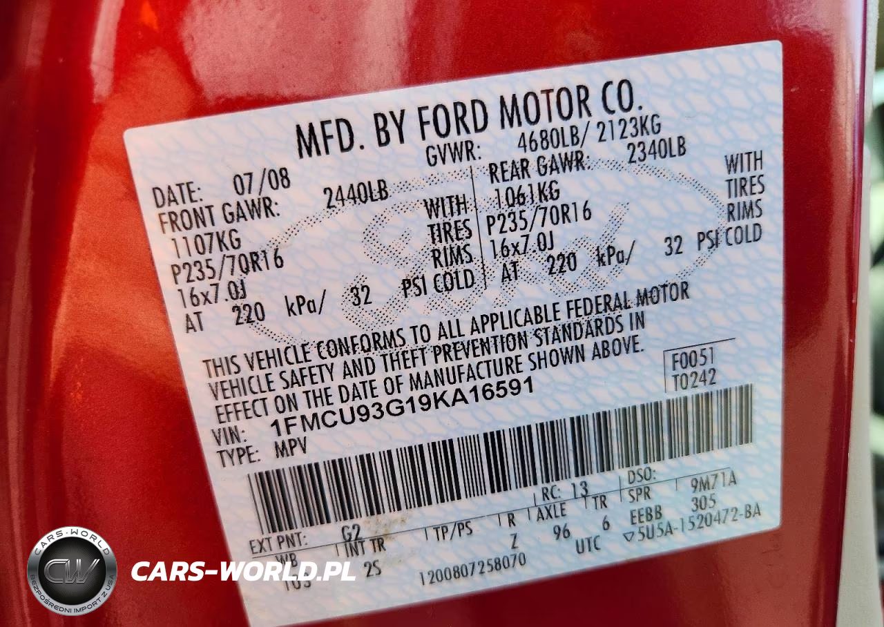 2009 Ford Escape Xlt VIN:1FMCU93G19KA16591 - 13