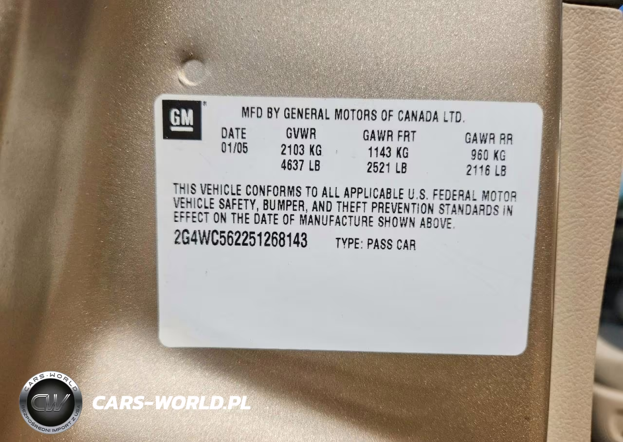 2005 Buick Lacrosse Cx VIN:2G4WC562251268143 - 12