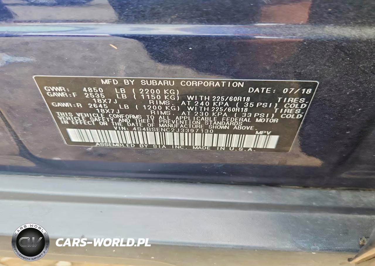 2018 Subaru Outback 3.6R Limited VIN:4S4BSENC2J3397130 - 13