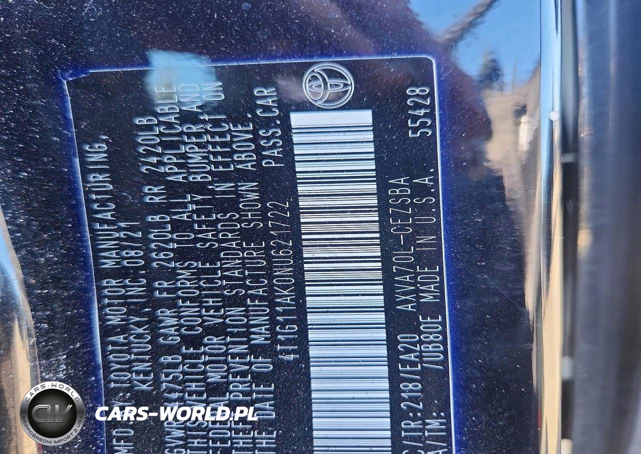 2022 Toyota Camry Se VIN:4T1G11AK0NU621722 - 12