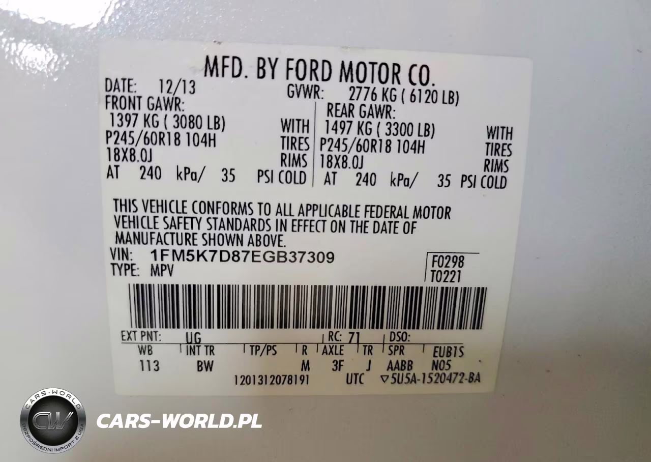 2014 Ford Explorer Xlt VIN:1FM5K7D87EGB37309 - 12