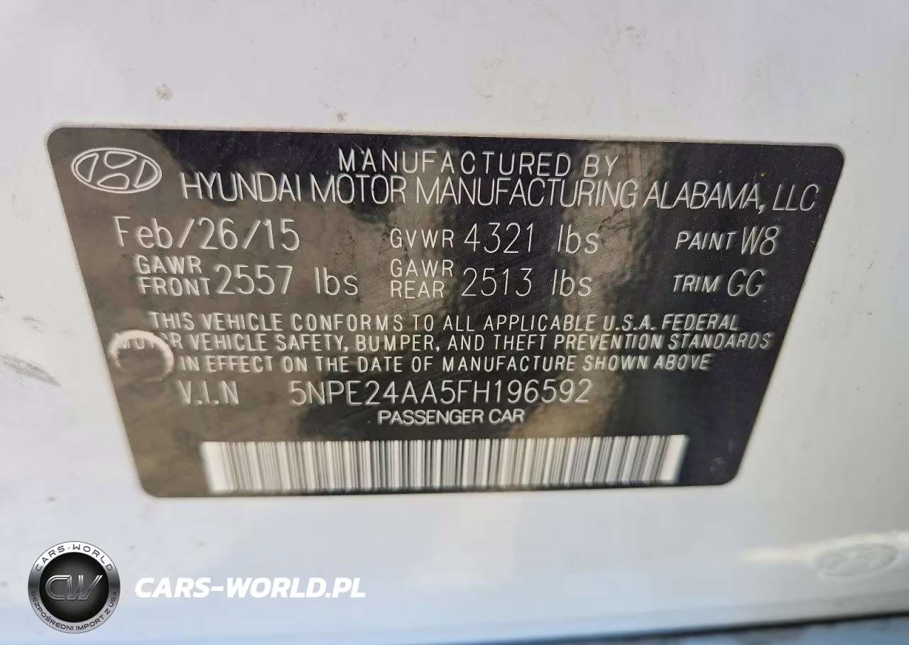 2015 Hyundai Sonata Eco VIN:5NPE24AA5FH196592 - 12