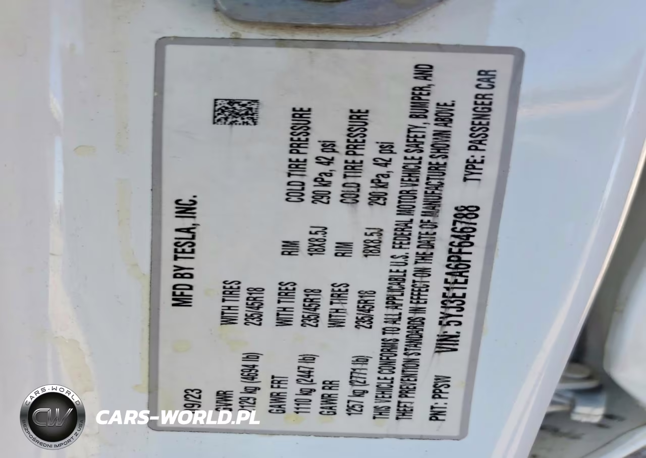 2023 Tesla Model 3 VIN:5YJ3E1EA6PF646788 - 12