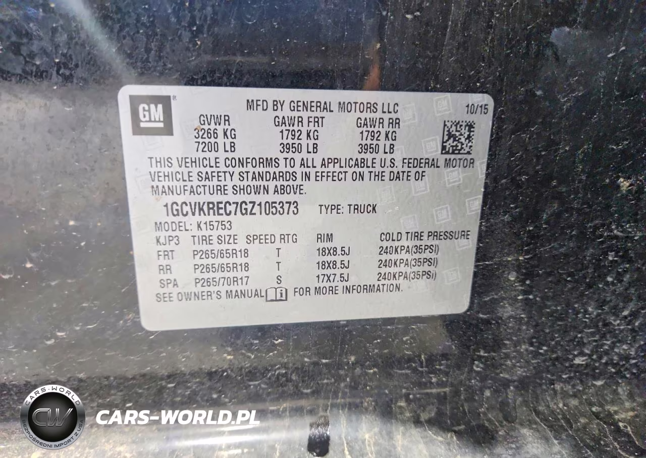 2016 Chevrolet Silverado K1500 Lt VIN:1GCVKREC7GZ105373 - 12