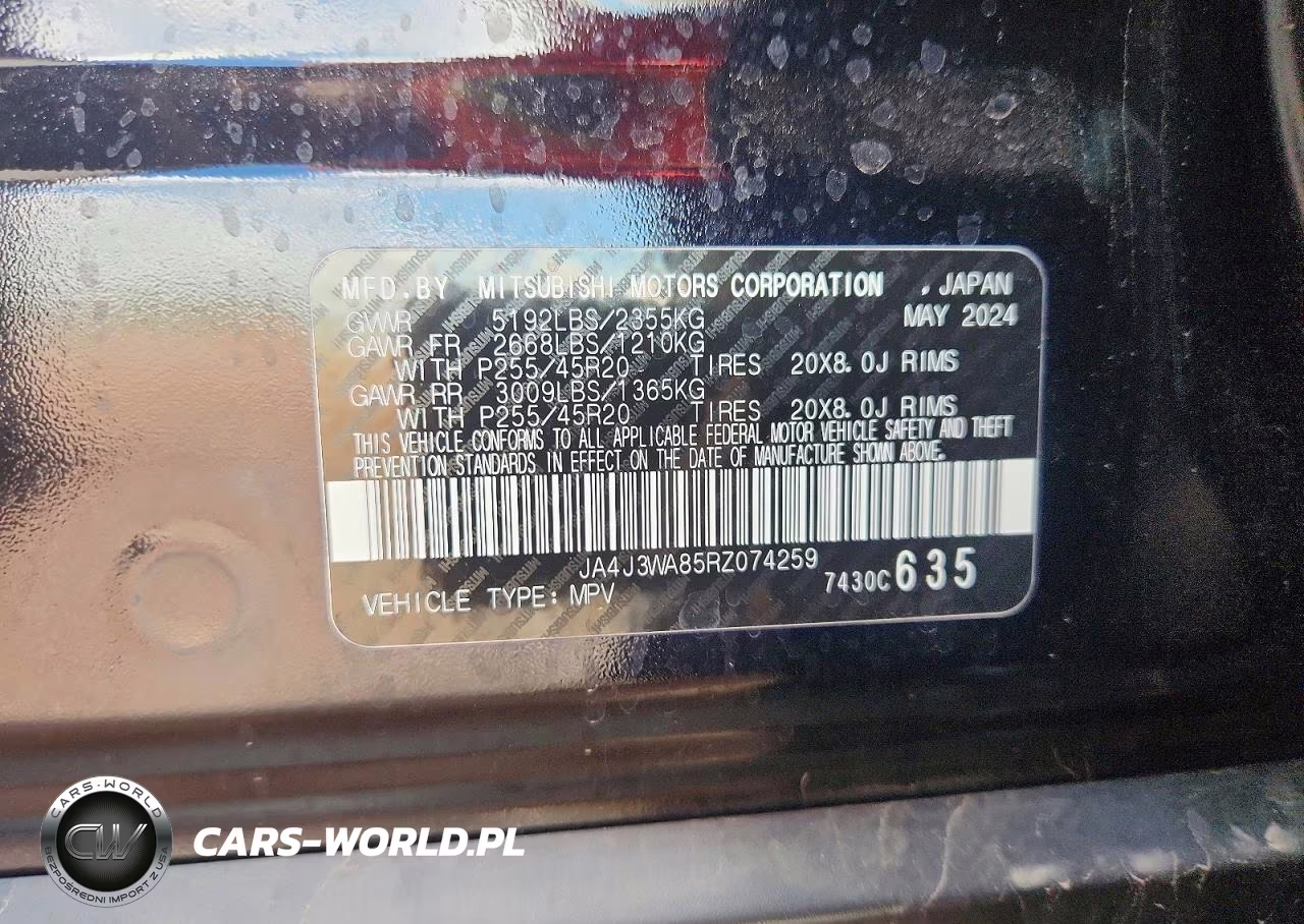2024 Mitsubishi Outlander Sel VIN:JA4J3WA85RZ074259 - 14