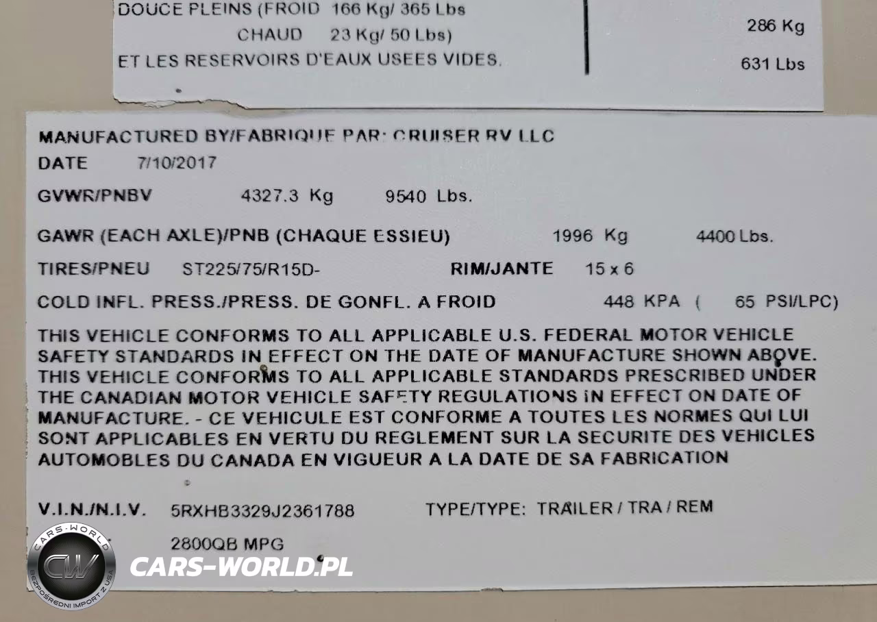 2018 Cruiser Mpg Camper VIN:5RXHB3329J2361788 - 10