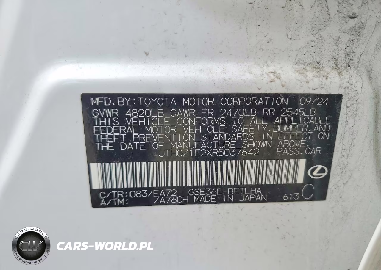 2024 Lexus Is 350 F Sport VIN:JTHGZ1E2XR5037642 - 12