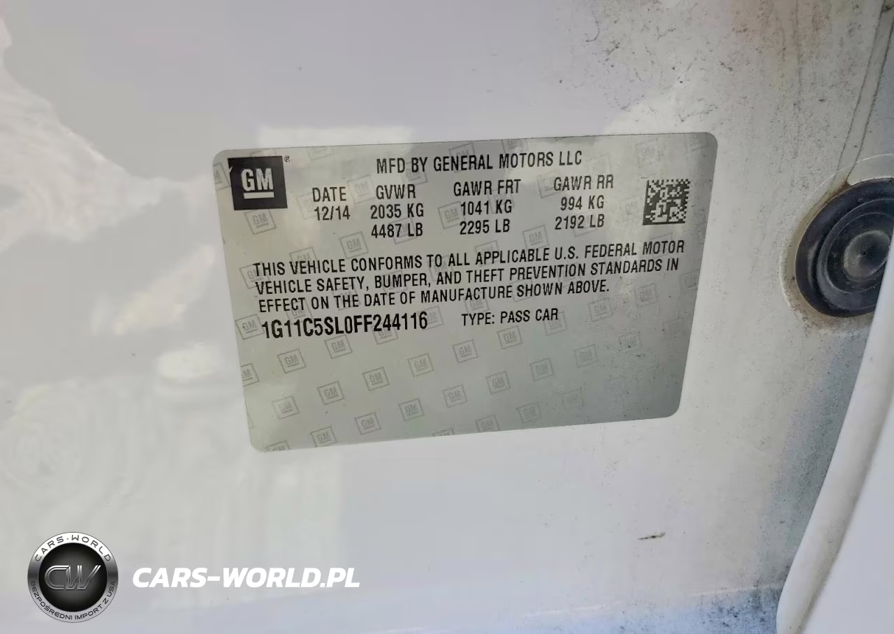 2015 Chevrolet Malibu 1Lt VIN:1G11C5SL0FF244116 - 13