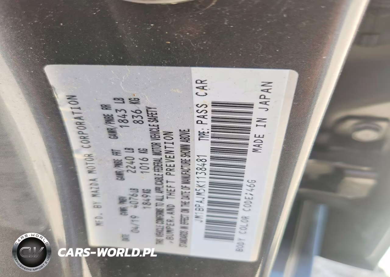 2019 Mazda 3 VIN:JM1BPAJM5K1138481 - 12
