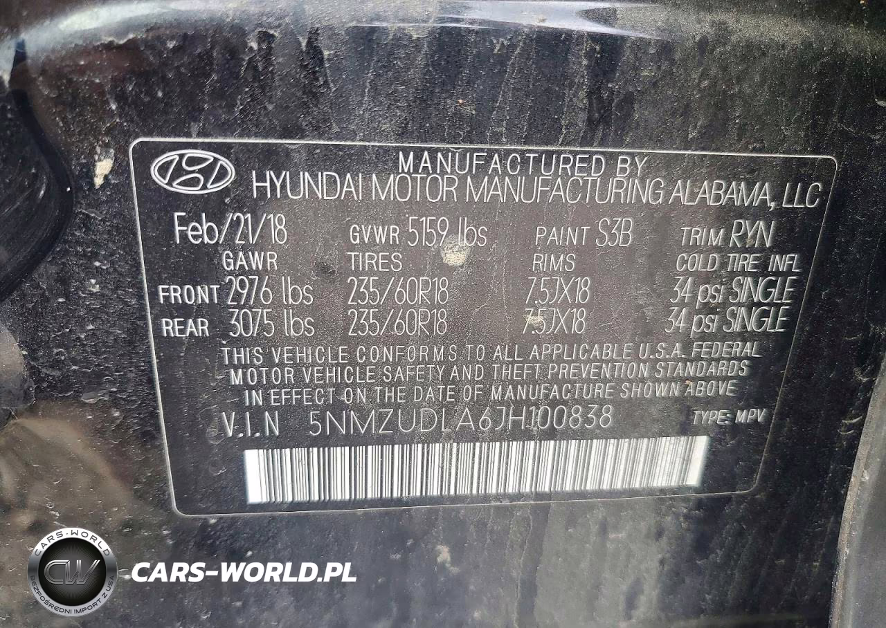 2018 Hyundai Santa Fe Sport 2.0T VIN:5NMZUDLA6JH100838 - 13